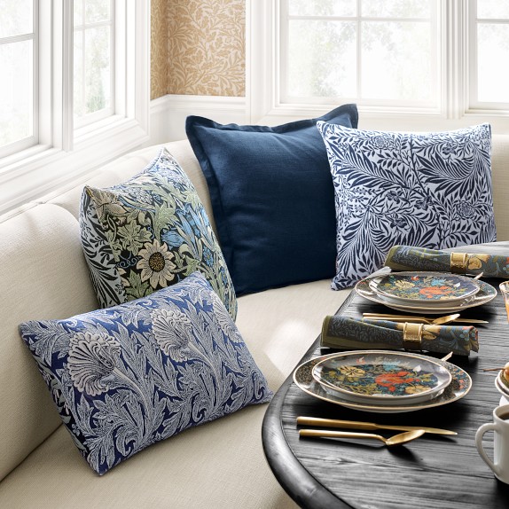 Morris & Co. x Williams Sonoma Home Reversible Performance Pillow Cover, Larkspur