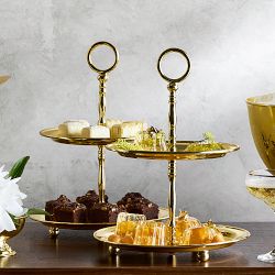 Gold Serving Trays + Platters