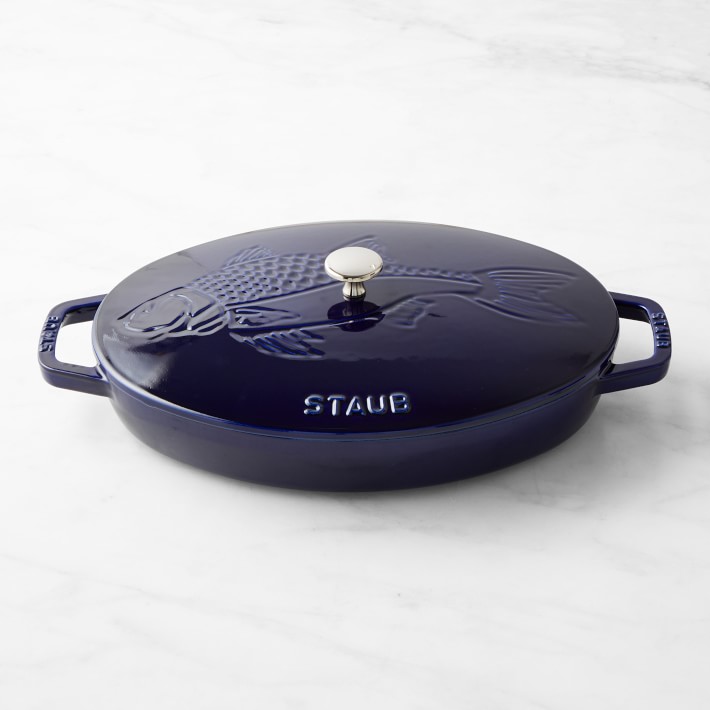 Staub Cast Iron 2.5 qt, Braiser With Dragon Lid, Black Matte