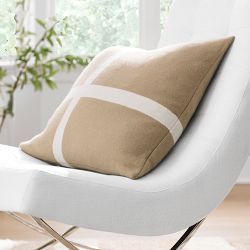 Cashmere &amp; Wool Equestrian Pillow Cover, Sand
