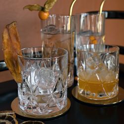 Orrefors Peak Double Old-Fashioned Glasses, Set of 4