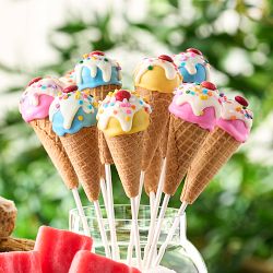 Classic Ice Cream Cone Cake Pops, Set of 6