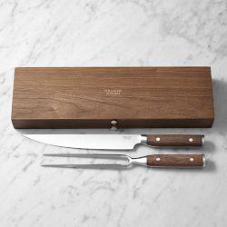 Williams Sonoma Steakhouse Carving Set, Walnut, Set of 2