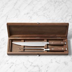 Williams Sonoma Steakhouse Carving Set, Walnut, Set of 2
