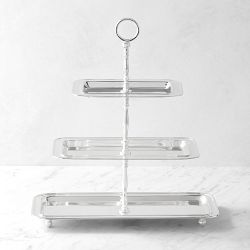Heirloom Silver 3-Tiered Stand, Rectangular