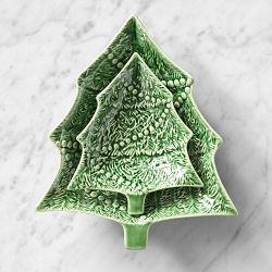 Bordallo Pinheiro Cabbage Christmas Tree Bowl Set | Williams Sonoma