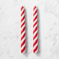 Candy Cane Taper Candles, Set of 2