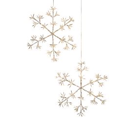 19" Lit Winter Flurry Snowflakes Plug, Set of 2