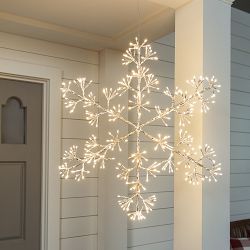 32" Lit Winter Flurry Snowflake Plug