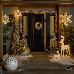 19" Lit Winter Flurry Snowflakes Plug, Set of 2