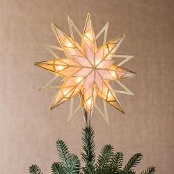 Double-Sided Starburst Tree Topper 11", Gold