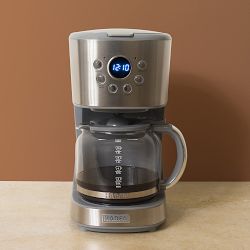 Haden Heritage Coffee Maker, Brushed Stainless Steel, 12-Cup