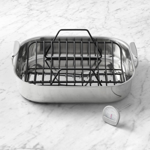 All-Clad Stainless-Steel Large Roasting Pan with Nonstick Rack