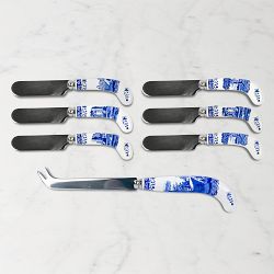 Spode Blue Cheese Knives, 7-Piece Set