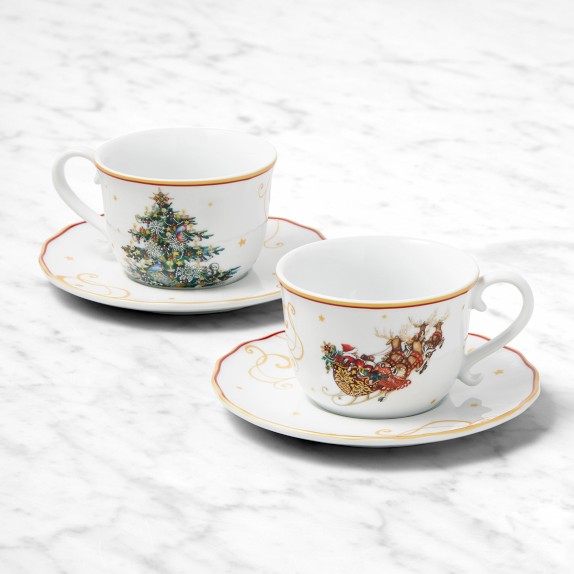'Twas the Night Before Christmas Teacup and Saucers, Set of 2