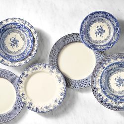 English Floral Geo Chargers