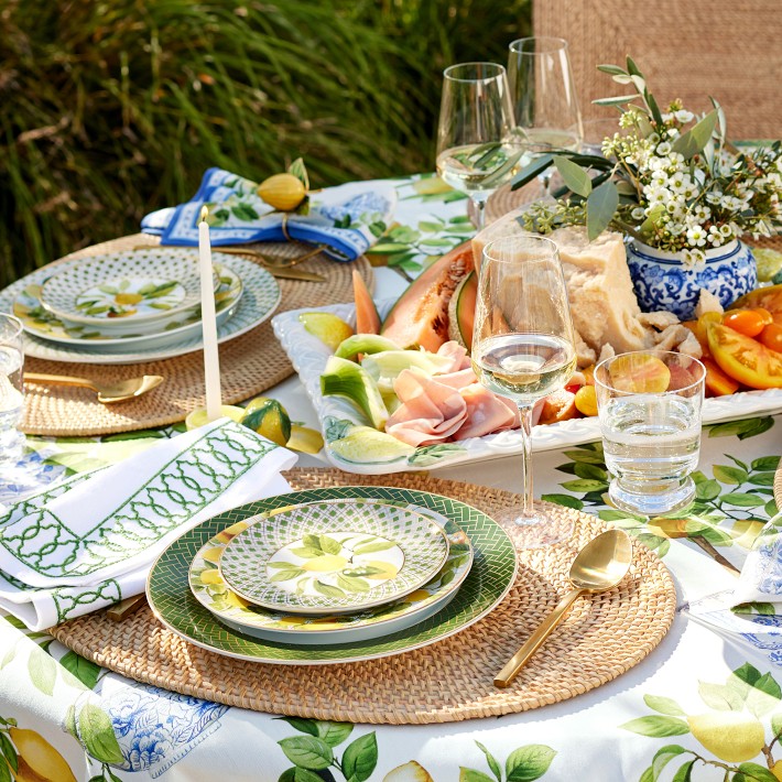 Limone Salad Plates, Porcelain & Gold | Williams Sonoma