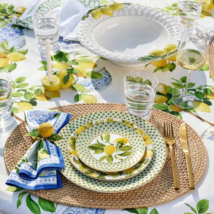 Limone Salad Plates, Porcelain & Gold | Williams Sonoma