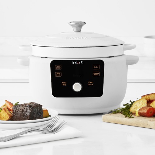 Instant Dutch Oven Slow Cooker, Matte White, 6-Qt