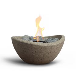 TerraFlame Wave Tabletop Fire Bowl, Sand