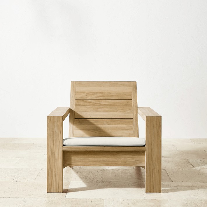 Larnaca Outdoor Teak Deck Chair | Patio Furniture | Williams Sonoma