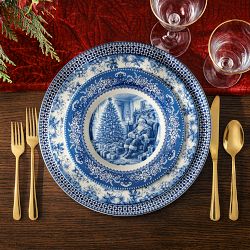 English Floral Holiday Salad Plates