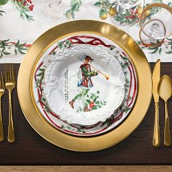 12 Days of Christmas Embossed Plates, Set of 12