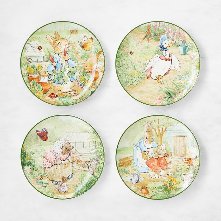 Peter Rabbit™ Mixed Salad Plates, Set of 4 | Williams Sonoma