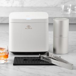 Klaris Mini Clear Ice Maker & Ice Press, White