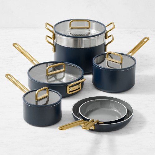 GreenPan™ Stanley Tucci™ Ceramic Nonstick 11-Piece Cookware Set, Marino Blue