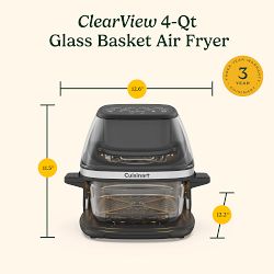Cuisinart ClearView Glass Basket Air Fryer, 4-Qt