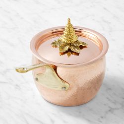 Ruffoni Historia Hammered Copper Saucepan with Tree Knob, 1.5-Qt.