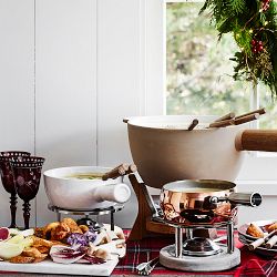 Boska Ceramic Fondue Pot, 1-Qt, Bianco