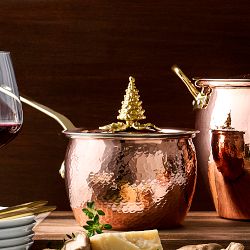 Ruffoni Historia Hammered Copper Saucepan with Tree Knob, 1.8-Qt