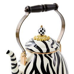 MacKenzie-Childs Zebra Tea Kettle, 2-Qt