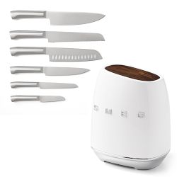 SMEG 6-Piece Knife Set With Block | Williams Sonoma