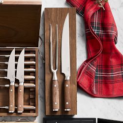 Williams Sonoma Steakhouse Carving Set, Walnut, Set of 2