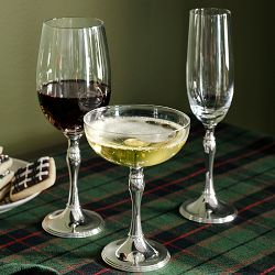 Heirloom Silver Champagne Flutes