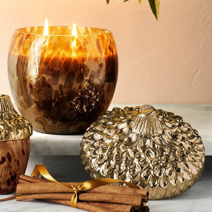 Williams Sonoma Spiced Chestnut Figural Candle | Williams Sonoma