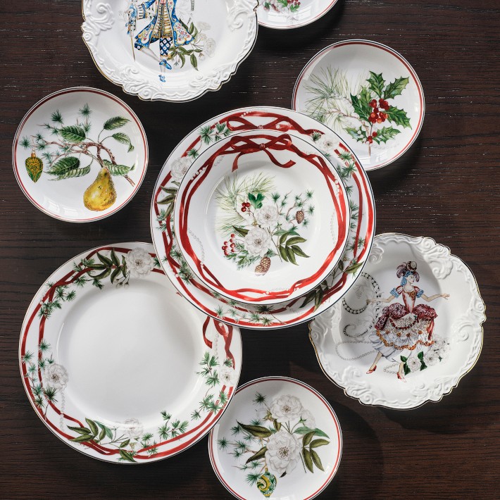 12 Days of Christmas Embossed Plates Set | Williams Sonoma