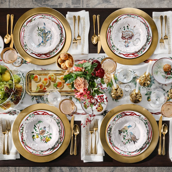12 Days of Christmas Embossed Plates Set | Williams Sonoma