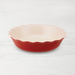 Emile Henry Modern Classics French Ceramic Pie Dish, Red