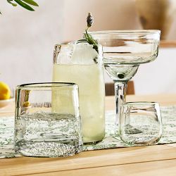 Handcrafted Recycled Glass Glassware Collection