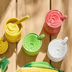 Figural Condiment Jars, Set of 4