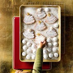 Williams Sonoma Red Goldtouch® Pro Nonstick Cookie Set, Set of 3