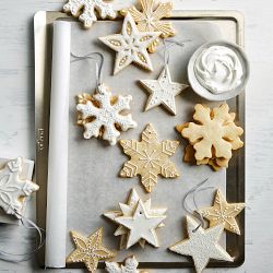 Williams Sonoma Copper Snowflake Cookie Cutters on Ring, Set of 5