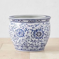 Chinoiserie Ceramic Planter, Extra Large