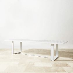 Santa Barbara Outdoor Metal Rectangular Dining Table (84" - 124")