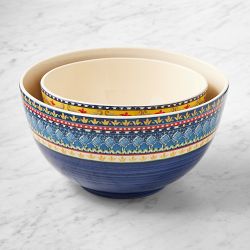 Sicily Ceramic Mixing Bowls, Set of 2