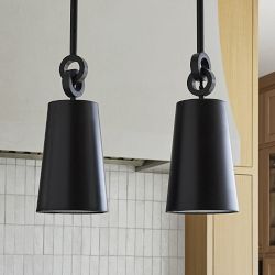 Chain Link Pendant Light, Bronze